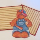 Baseball Bear Sewn Mat and Piece - Mat Set Baseball Bear Sewn Mat and Piece - Mat Set