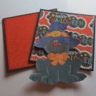 Glittered Black Cat a19 Sewn Mat and Piece - Mat Set