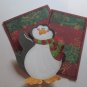 Glittered Penquin a41 Sewn Mat and Piece - Mat Set