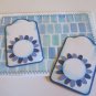 l27 Winter Blue Tags - Sewn Mat and Piece - Mat Set