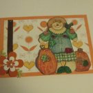 n53 Scarecrow w/Pumpkins - Sewn Mat and Piece - Mat Set