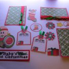 Baby's 1st Christmas Girl - Mat Set w/Pieces and Mats w/Ribbon