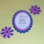 Happy Easter Bunny Flowers - 3 pc Embellishment Set