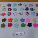 Set 23 - Qty:40 - 1" Hand Punched Misc Flowers