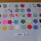 Set 26 - Qty:40 - 1" Hand Punched Misc Flowers