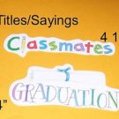 School Titles - Die Cut