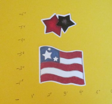 Flag and Stars - Die Cut