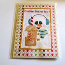 Coffee Tea or Me Snowman a - 5x7" Greeting Card with envelope