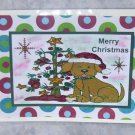 Merry Christmas Dog w/Tree - 5x7" Greeting Card with envelope