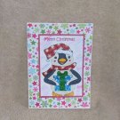 Merry Christmas Penquin w/Present - 5x7" Greeting Card with envelope
