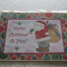 Merry Christmas Santa and Sack a - 5x7" Greeting Card with envelope Merry Christmas Santa and Sack a - 5x7" Greeting Card with envelope