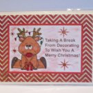 Taking A Break from Decorating Deer - 5x7" Greeting Card with envelope