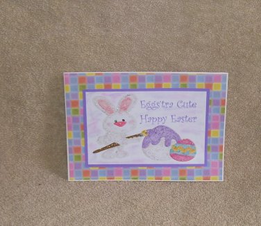 Eggstra Cute Happy Easter 1 - 5x7" Greeting Card with envelope
