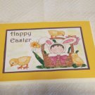 Happy Easter Boy in Basket Brown - 5x7" Greeting Card with envelope