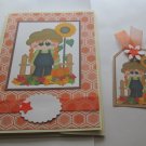 Fall Girl 1 - 5x7" Greeting Card with Matching Tag and envelope