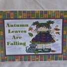 Autumn Leaves Are Falling Girl - 5x7" Greeting Card with envelope