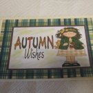 Autumn Wishes Girl - 5x7" Greeting Card with envelope