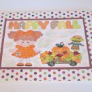 Happy Fall Girl - 5x7" Greeting Card with envelope