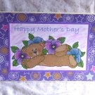 Happy Mothers Day Bear Pansies - 5x7" Greeting Card with envelope