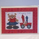Happy 4th a - 5x7" Greeting Card with envelope Happy 4th a - 5x7" Greeting Card with envelope