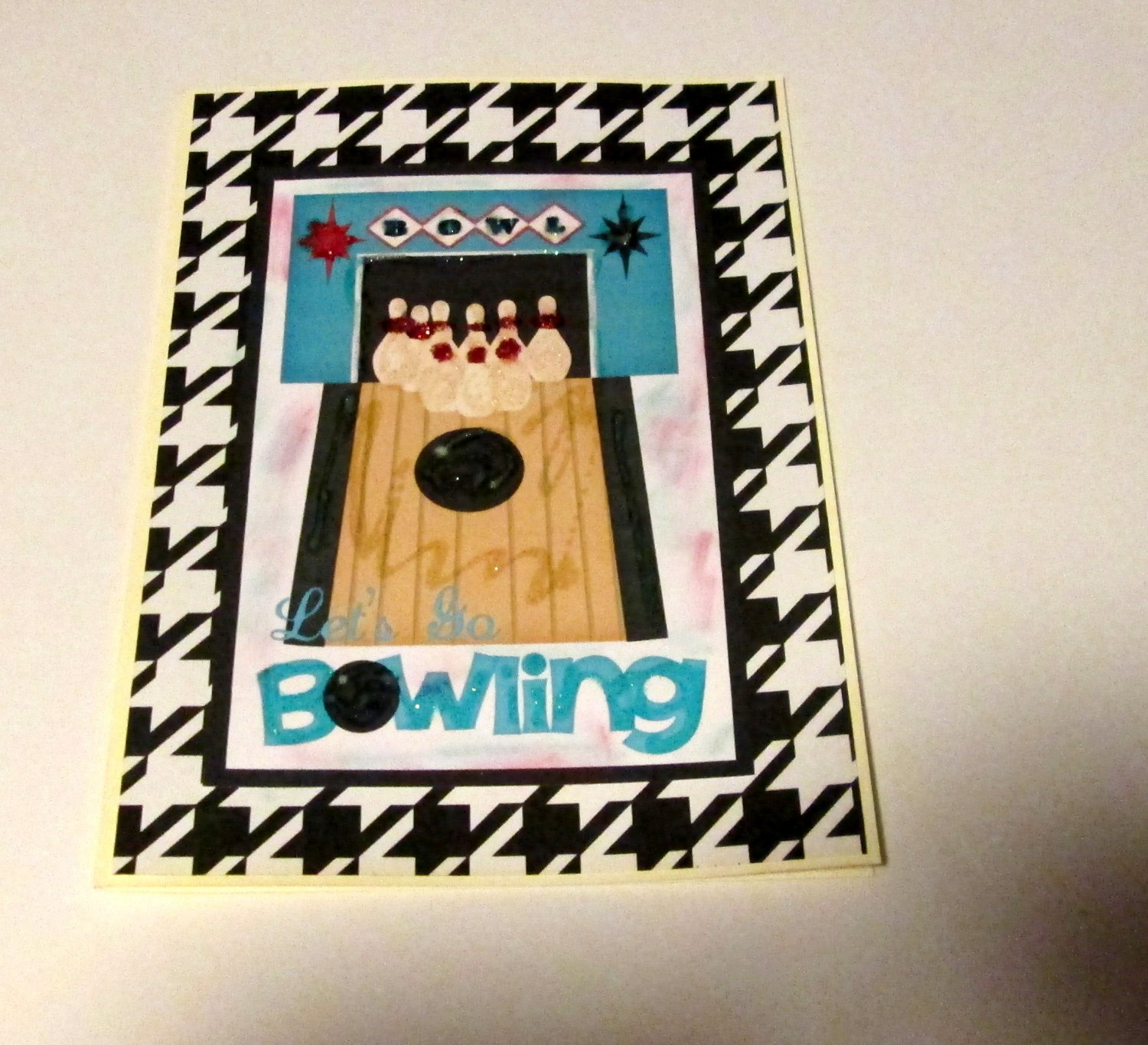 Let's Go Bowling Lane 5x7" Greeting Card with envelope