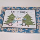 Let It Snow Snowman and Penguins a - 5x7" Greeting Card with envelope