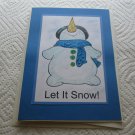 Let It Snow Snowman Up b - 5x7" Greeting Card with envelope