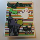 Happy Halloween House and Ghost 2 - 5x7" Greeting Card with envelope