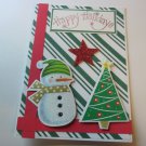 Happy Holidays Snowman and Tree 1 - 5x7" Greeting Card with envelope Happy Holidays Snowman and Tree 1 - 5x7" Greeting Card with envelope