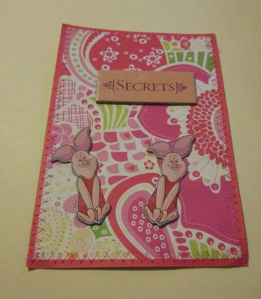 Piglets Secrets - Chipboard Item and Sewn Mat - Mat Set