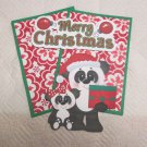 Merry Christmas Panda Bears - Mat Set Merry Christmas Panda Bears - Mat Set