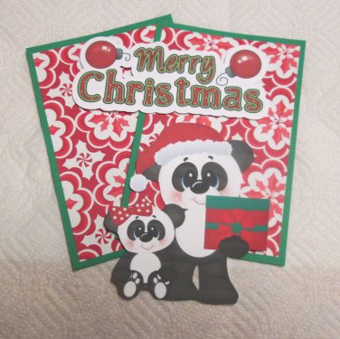 Merry Christmas Panda Bears - Mat Set