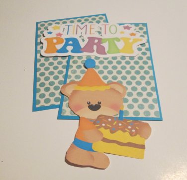Time To Party Boy Bear - Mat Set