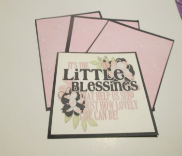 It's The Little Blessings - Title/Saying Mat Set