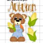 Autumn Bear 1 -White Border Printed Piece Set