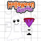 Halloween Spirits -White Border Printed Piece Set