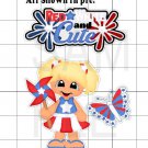 Red White and Cute Girl - White Border Printed Piece Set