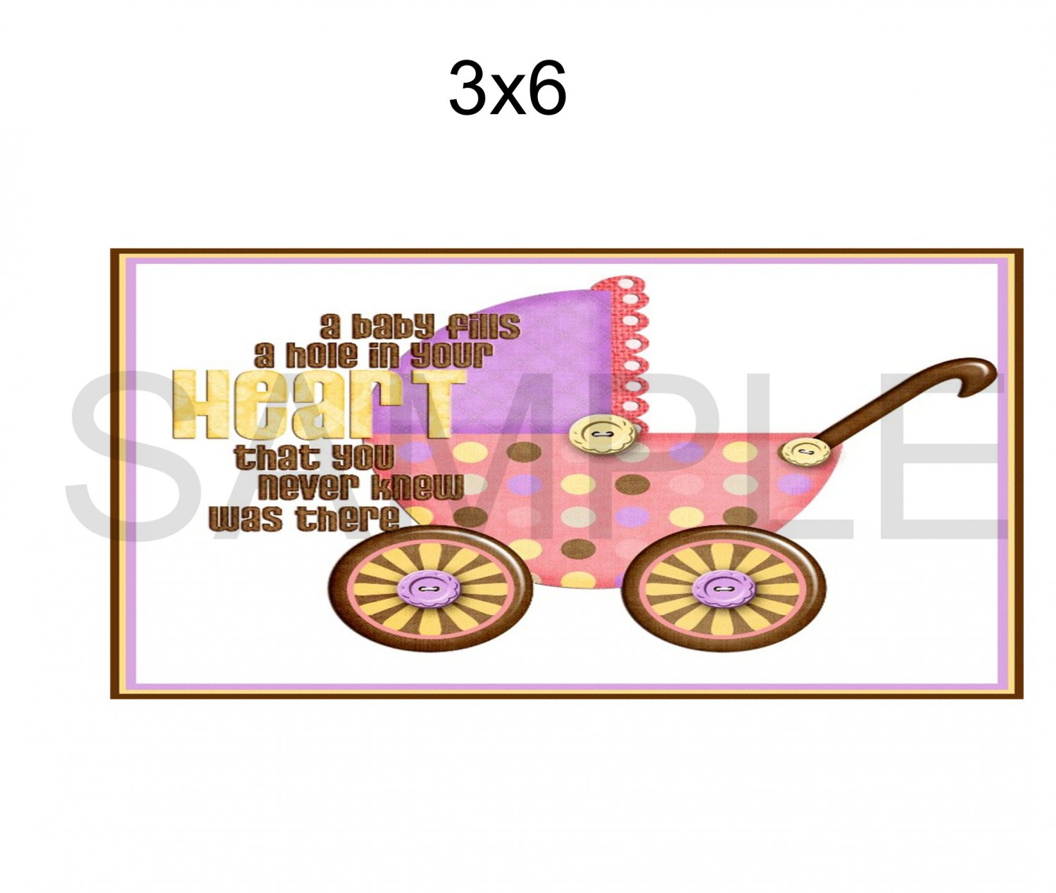 Baby Title g5 Printed Paper Title 3x6"