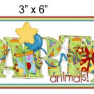 Party Animals - Printed Paper Title 3x6"