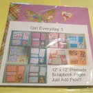 Girl Everyday 1 - Premade 12x12 Scrapbook Girl Everyday 1 - Premade 12x12 Scrapbook