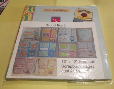 School Boy 2 - Premade 12x12 Scrapbook