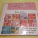 Baby Girl 3 - Premade 12x12 Scrapbook