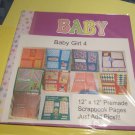 Baby Girl 4 - Premade 12x12 Scrapbook