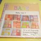 Baby Girl 7 - Premade 12x12 Scrapbook