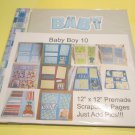 Baby Boy 10 - Premade 12x12 Scrapbook