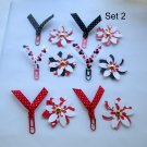 Set 2 - Handmade Flowers and Paper Clips - 12 pc set Set 2 - Handmade Flowers and Paper Clips - 12 pc set