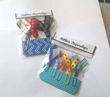 Set 20 - Handmade Ribbon Paper Clips