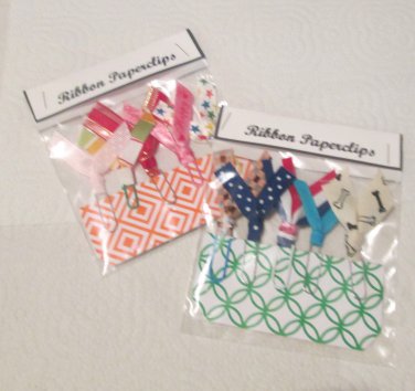 Set 31 - Handmade Ribbon Paper Clips