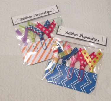 Set 35 - Handmade Ribbon Paper Clips