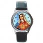 Mother Mary Round Metal Watch